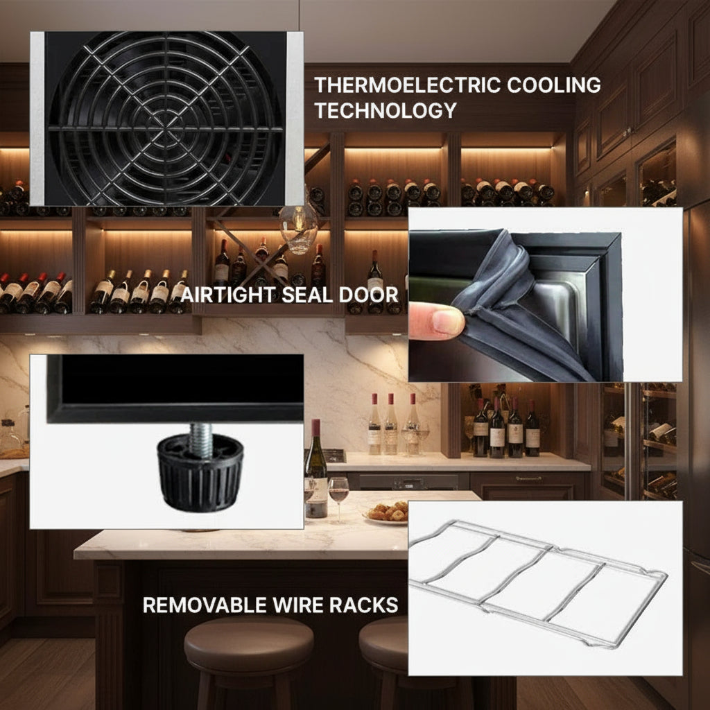 Single Zone 10" Freestanding 6 Bottle Wine Refrigerator