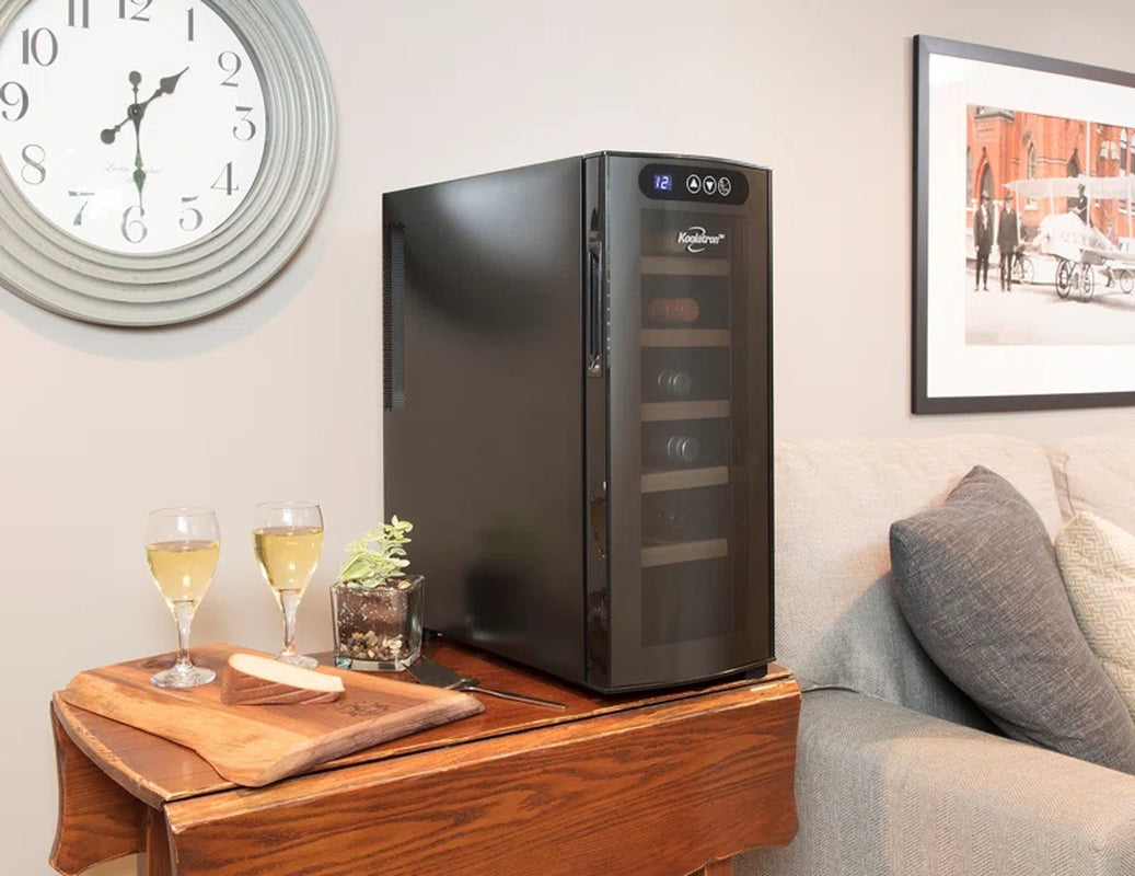Single Zone 10" Freestanding 12 Bottle Wine Refrigerator