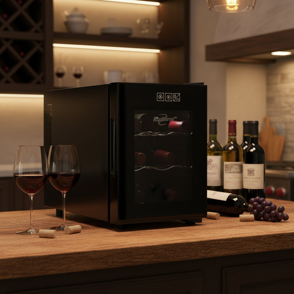 Single Zone 10" Freestanding 6 Bottle Wine Refrigerator
