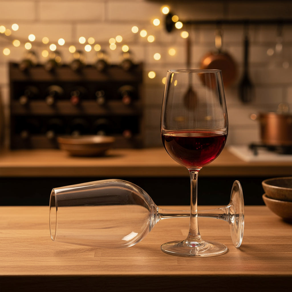 Wine Glasses, 10Oz Clear Stemmed, Red & White Wine, Set of 2 Perfect Gift